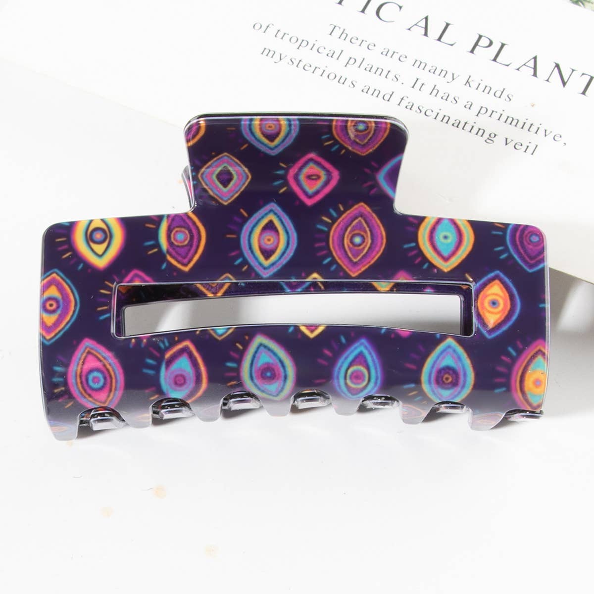 Gothic Eye PVC Hair Claw ? 8cm Rectangular Clip_CWAHA0741