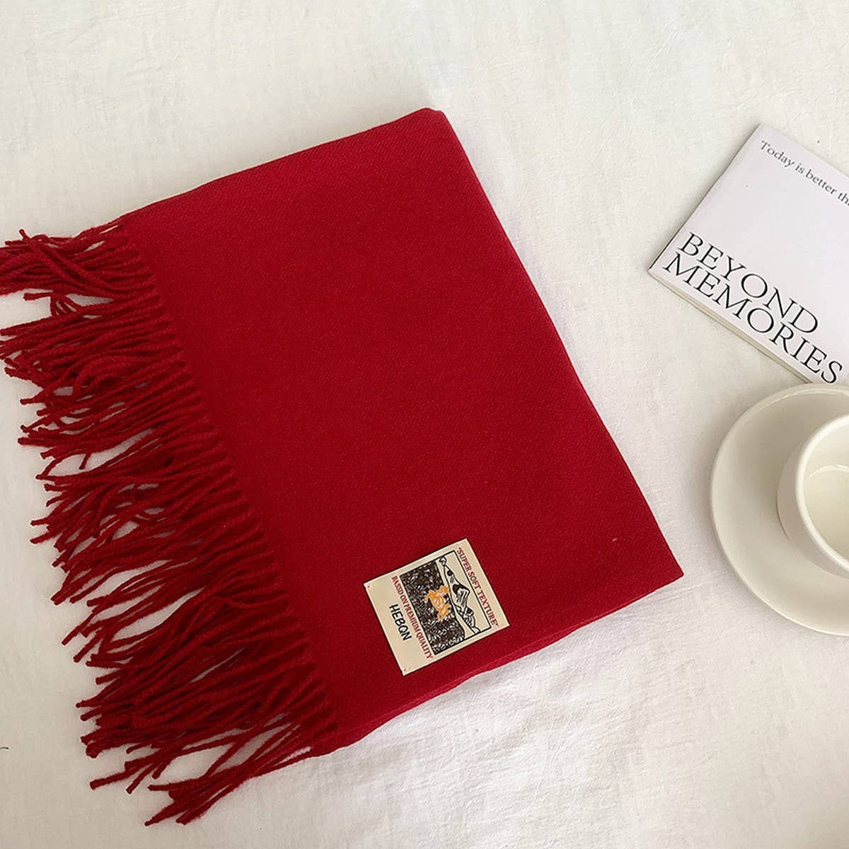 Solid Color Faux Cashmere Scarf -Winter Wrap_CWASC2303