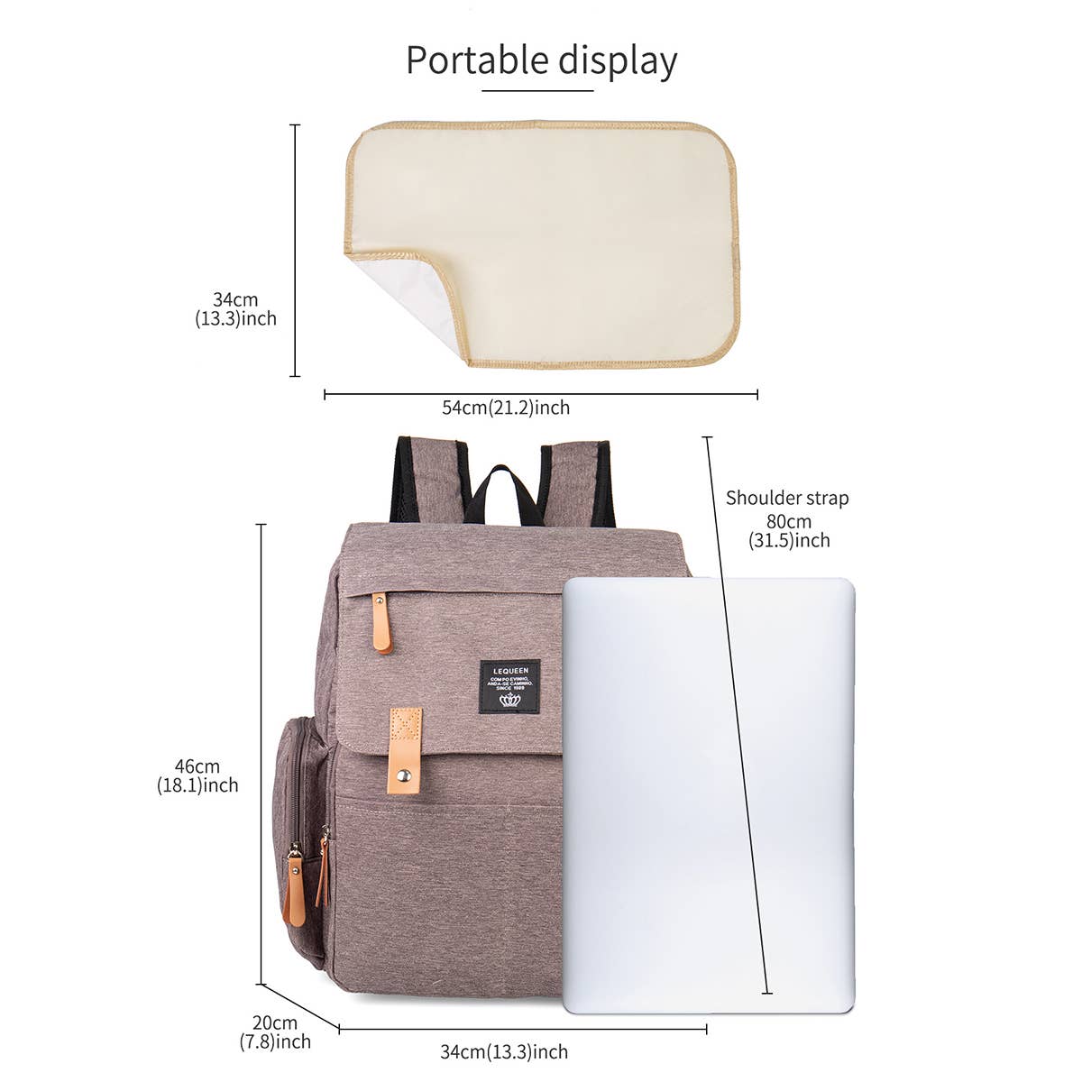 TRAVEL BACKPACK MOTHER AND BABY BAG_CWAB2224