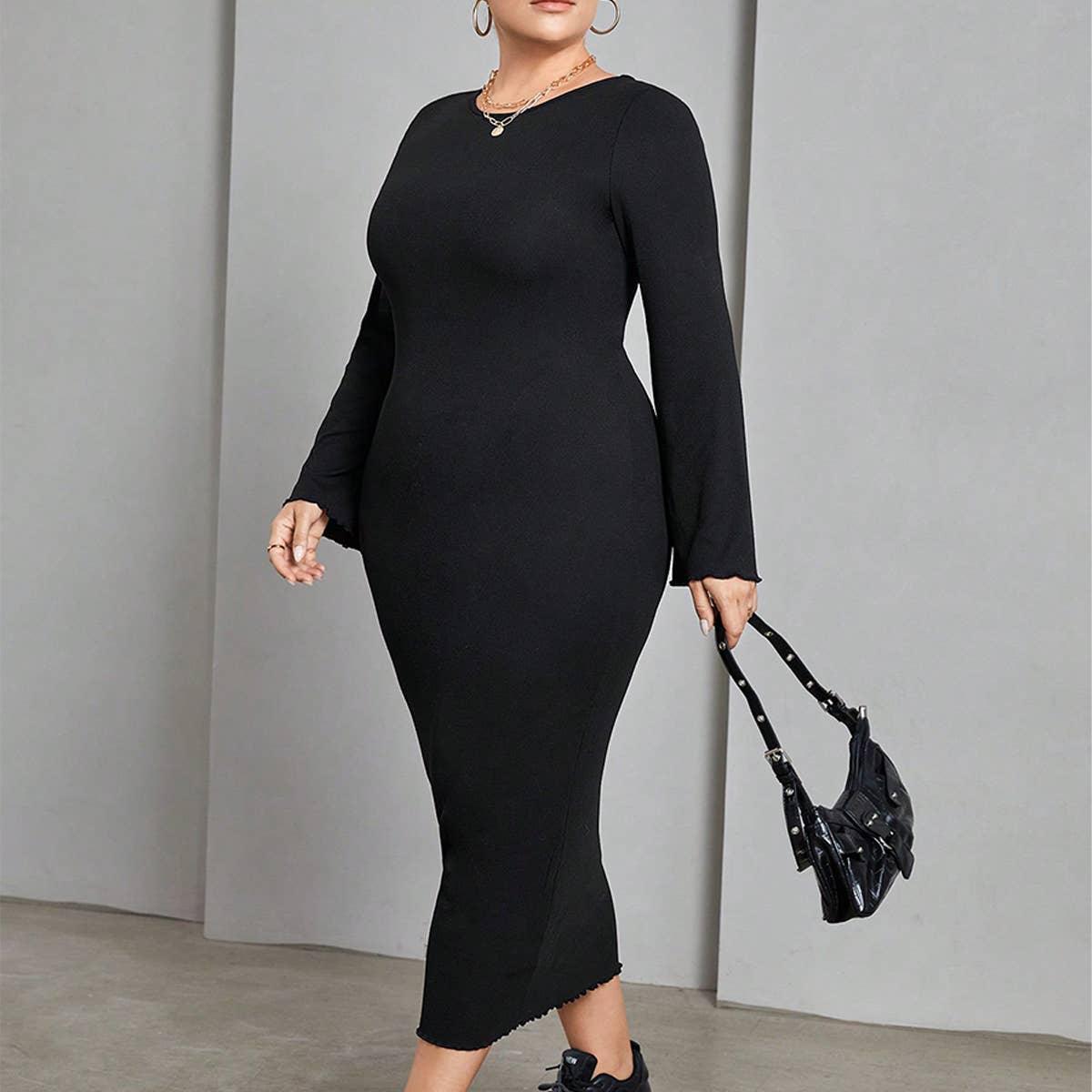 Autumn Knit Backless Dress ??Stylish & Sexy_CWDMD6039