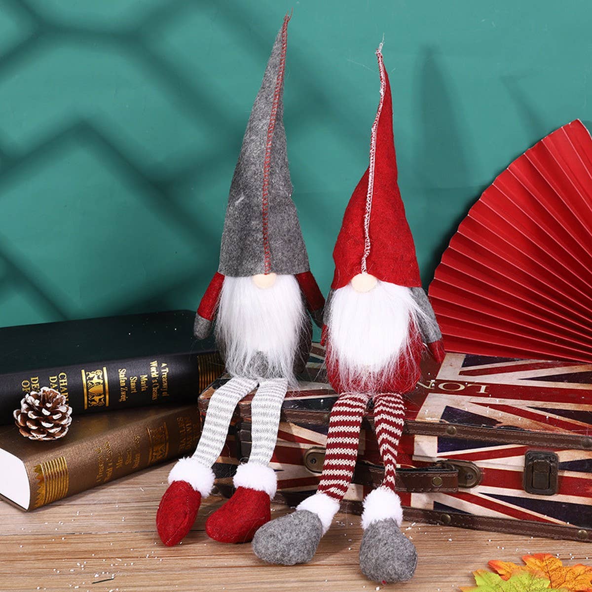 CHRISTMAS DECORATIONS LONG-LEGGED DOLL FIGURINE