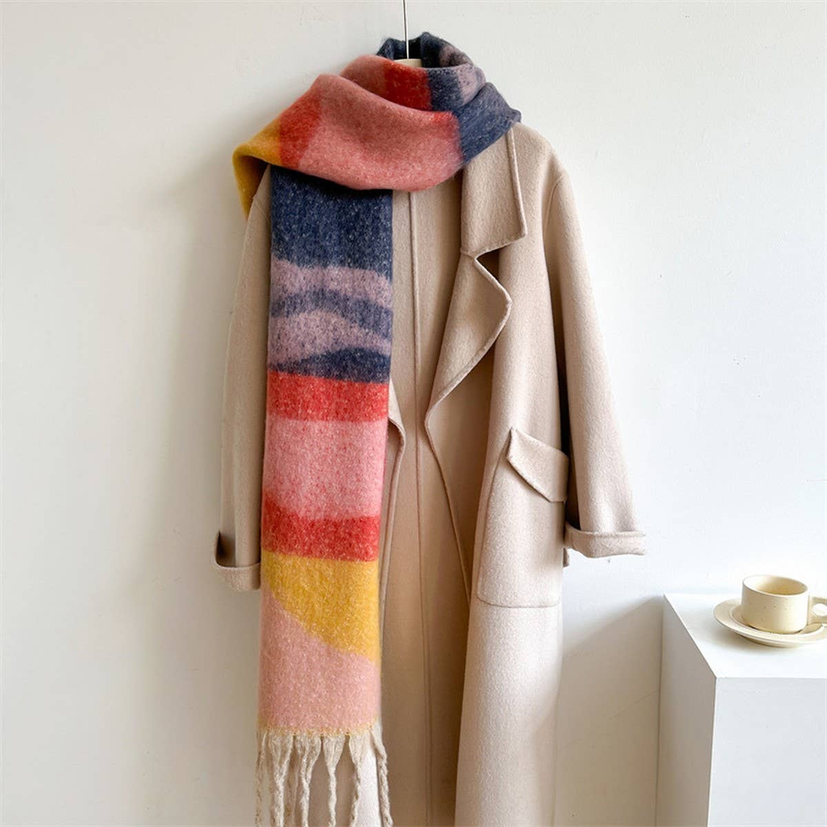 Colorblock Winter Scarf - Thick Warm Unisex Wrap