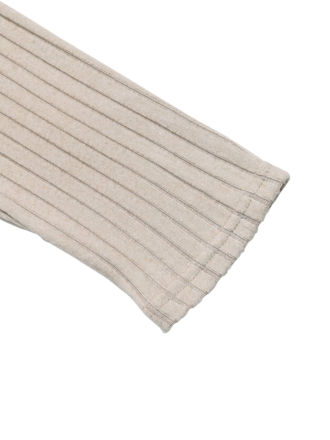 Fashionable loose knitted long-sleeved T-shirt