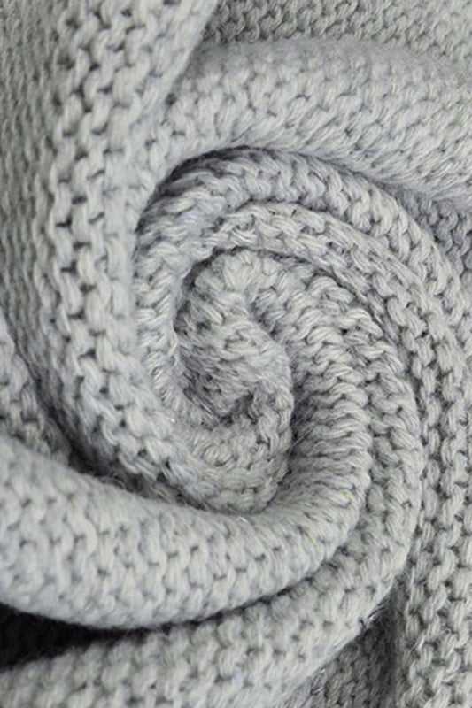 CWOCAL361 Casual Cable Open Front Cardigan Sweater