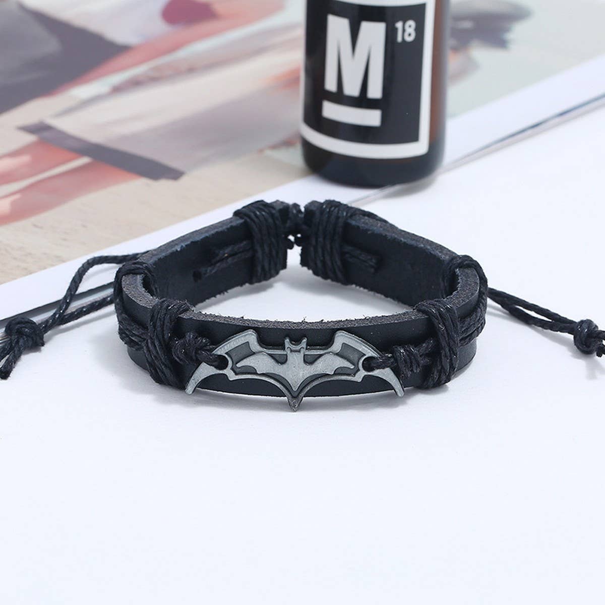 NEW CREATIVE BRAIDED COWHIDE ALLOY BRACELET