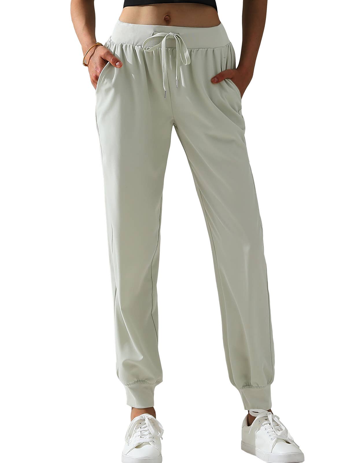 CWBLP423_Elastic Band Waist With Side Pocket Pants