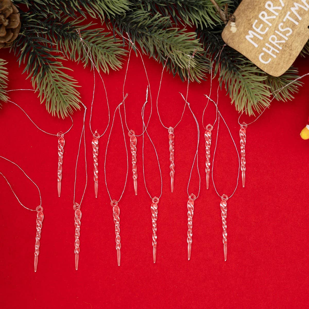 CWMM10183_ ACRYLIC ICICLE HANGING ORNAMENTS FOR XMAS TREE