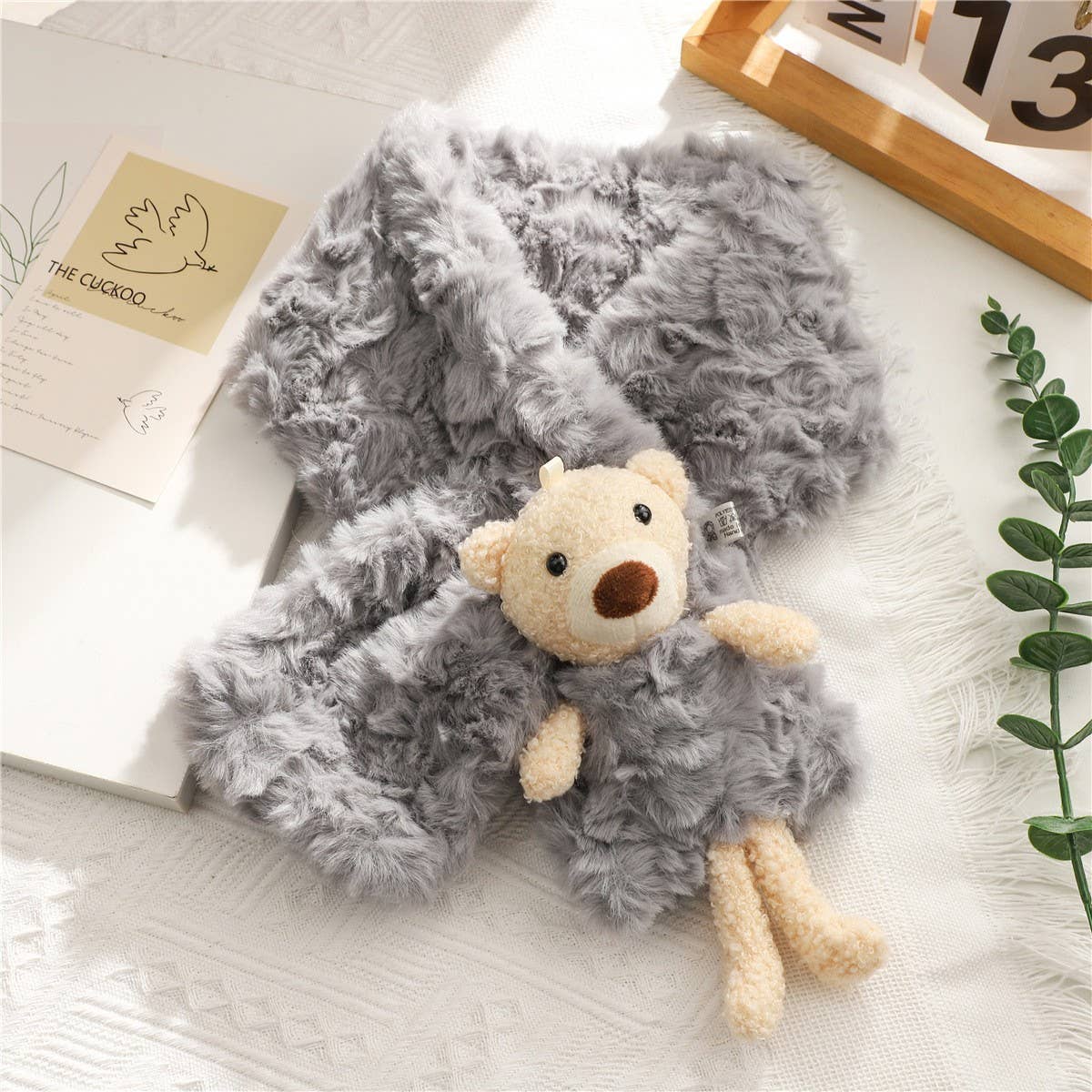 2024 CUTE CARTOON BEAR WARM SCARF_CWASC1255