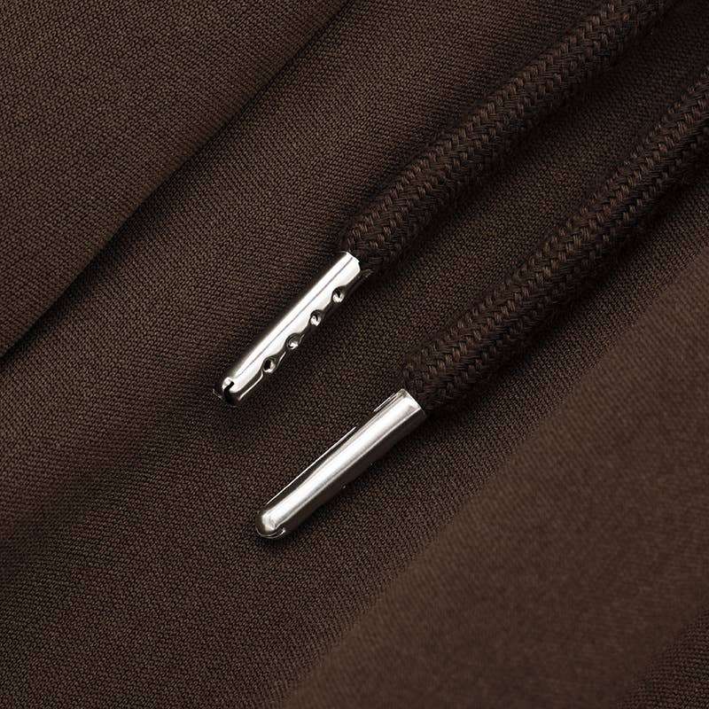 Round-neck straight-leg tie long pants set