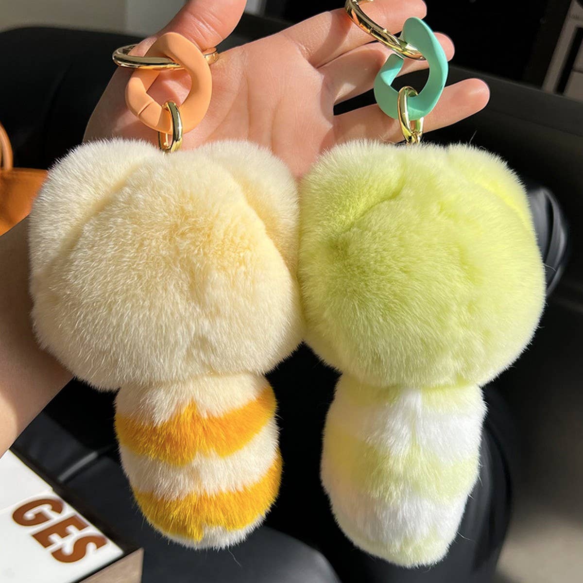 CUTE CHUBBY KITTEN CAR KEYCHAIN PLUSH PENDANT