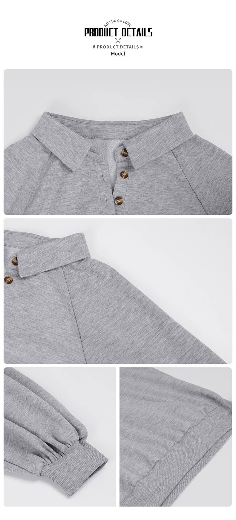 LONG SLEEVE LAPEL SOLID COLOR HOODIE