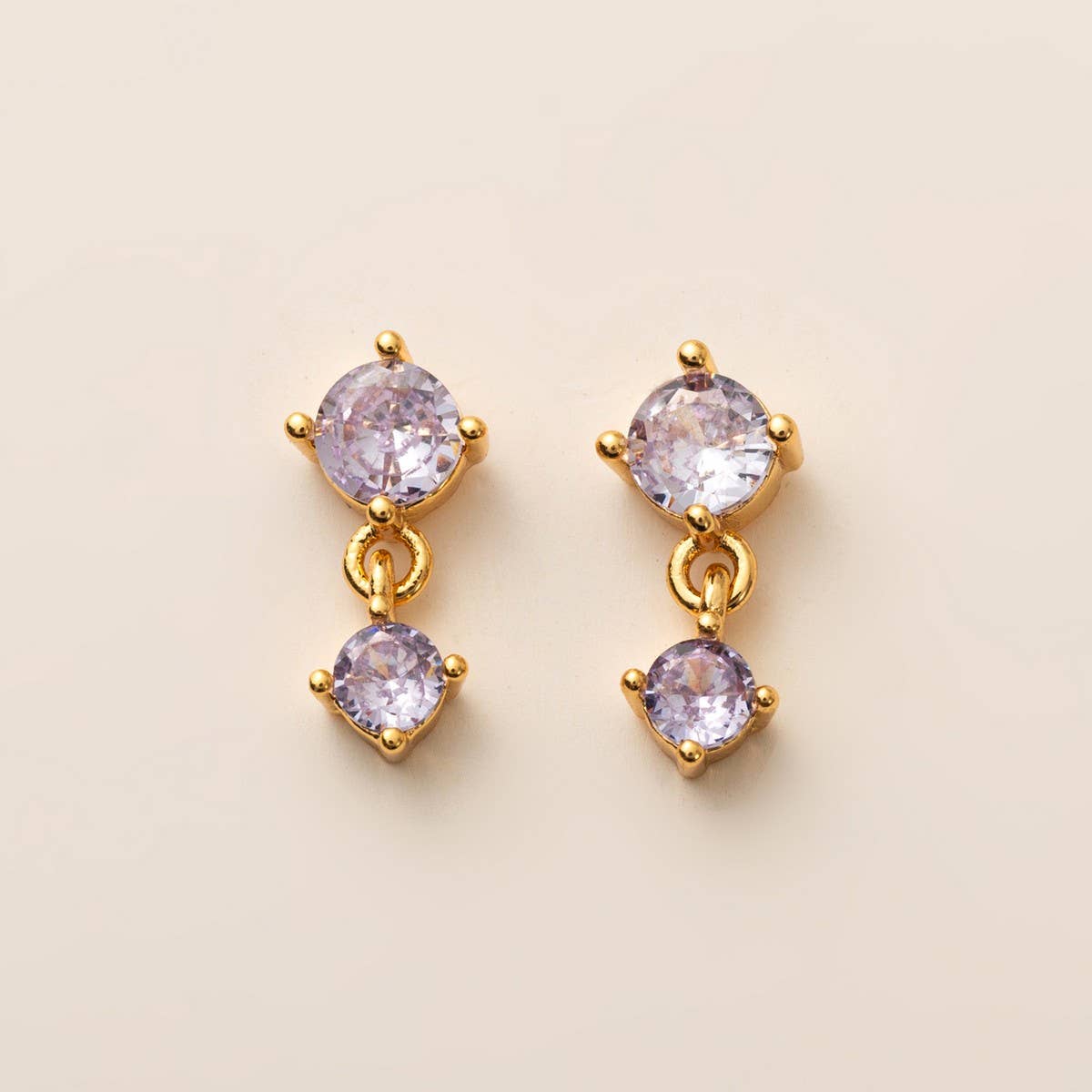 Birthstone Stud Earrings Zodiac Colorfast Material_CWAJE5104