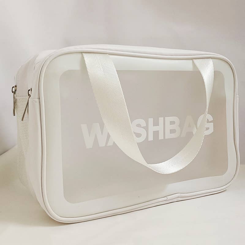 PU dry-wet double-layer separated cosmetic bag