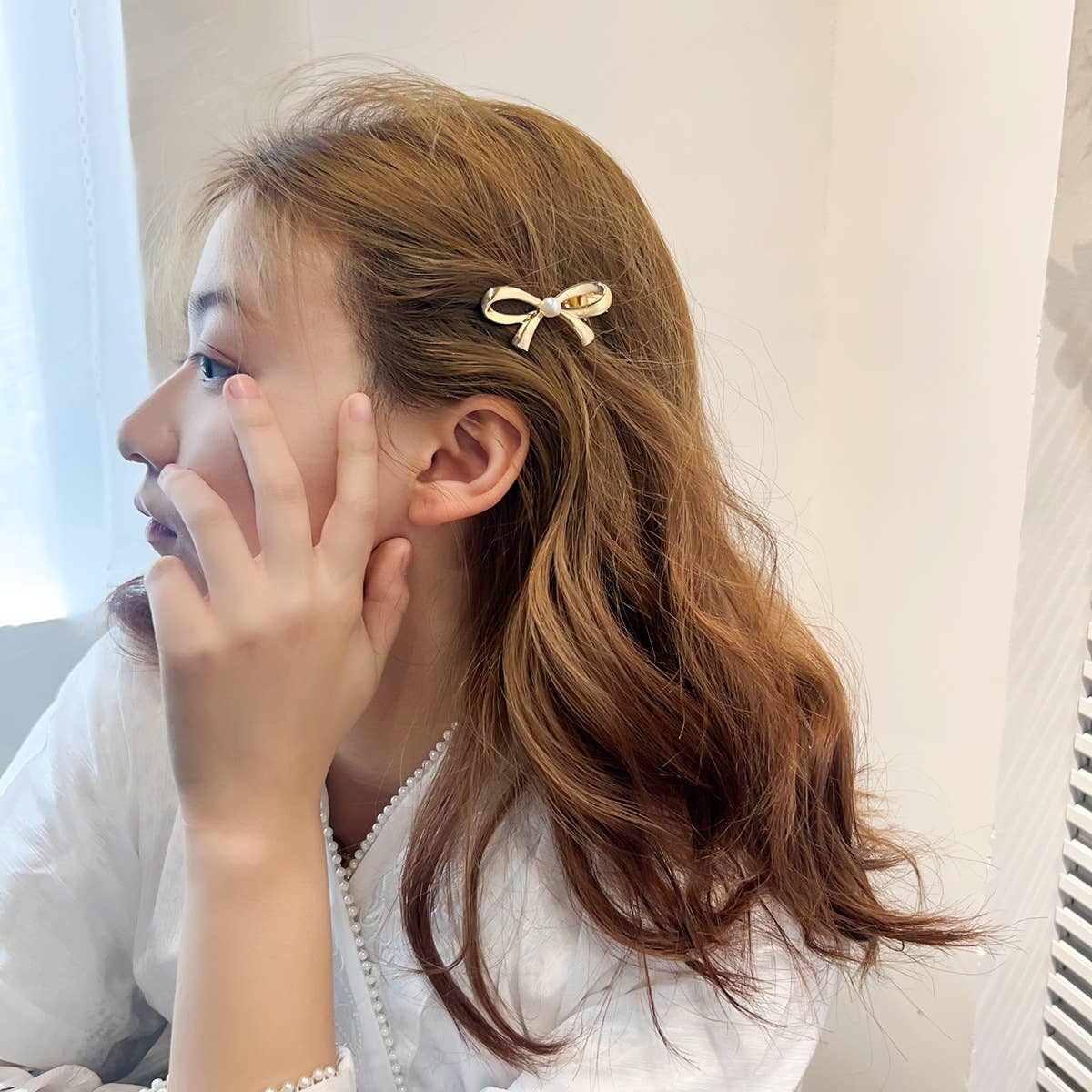 High-end and elegant bow alloy hair clips