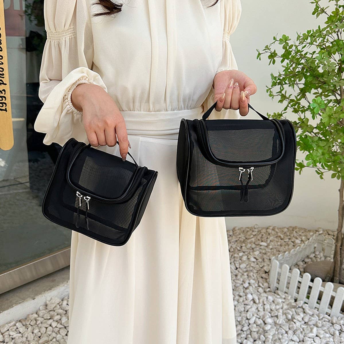 NEW FASHION MESH LARGE CAPACITY COSMETIC BAG_CWAB4459