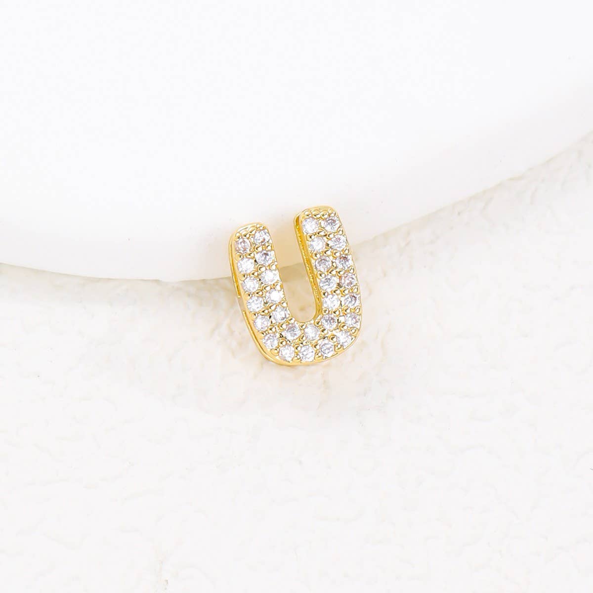 Tiny Zirconia Pendant 26 Letters Necklace