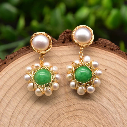SWEET AND FRESH HANDMADE PEARL EARRINGS