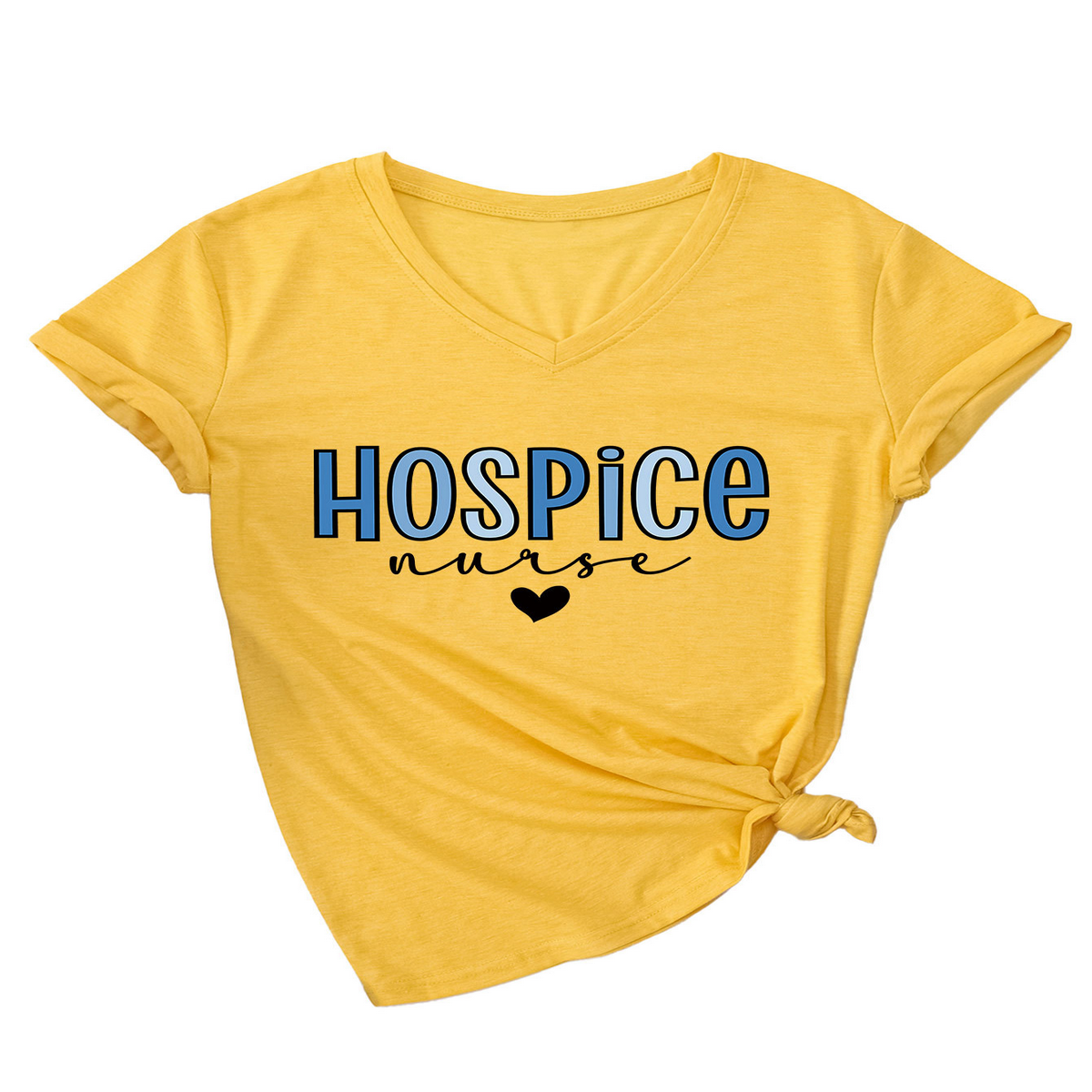 Heart Print V-Neck Tee ? Women¡¯s Casual Loose