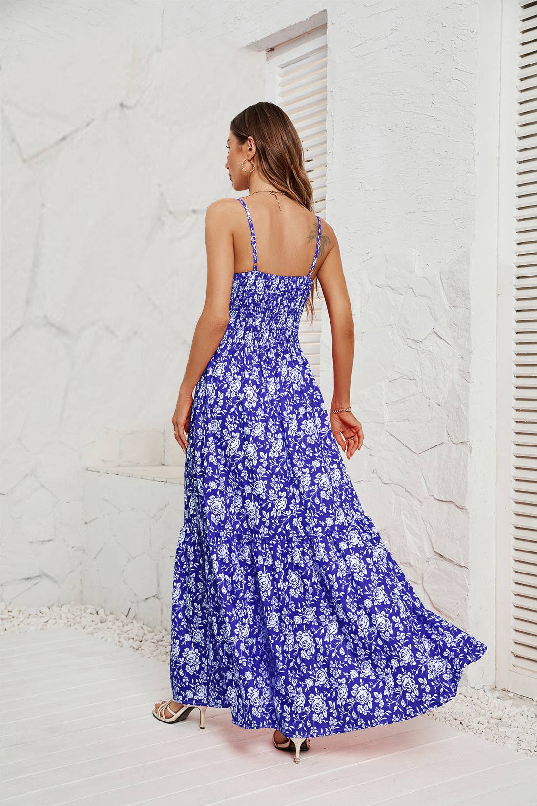 PRINT SEXY HALTER DRESS