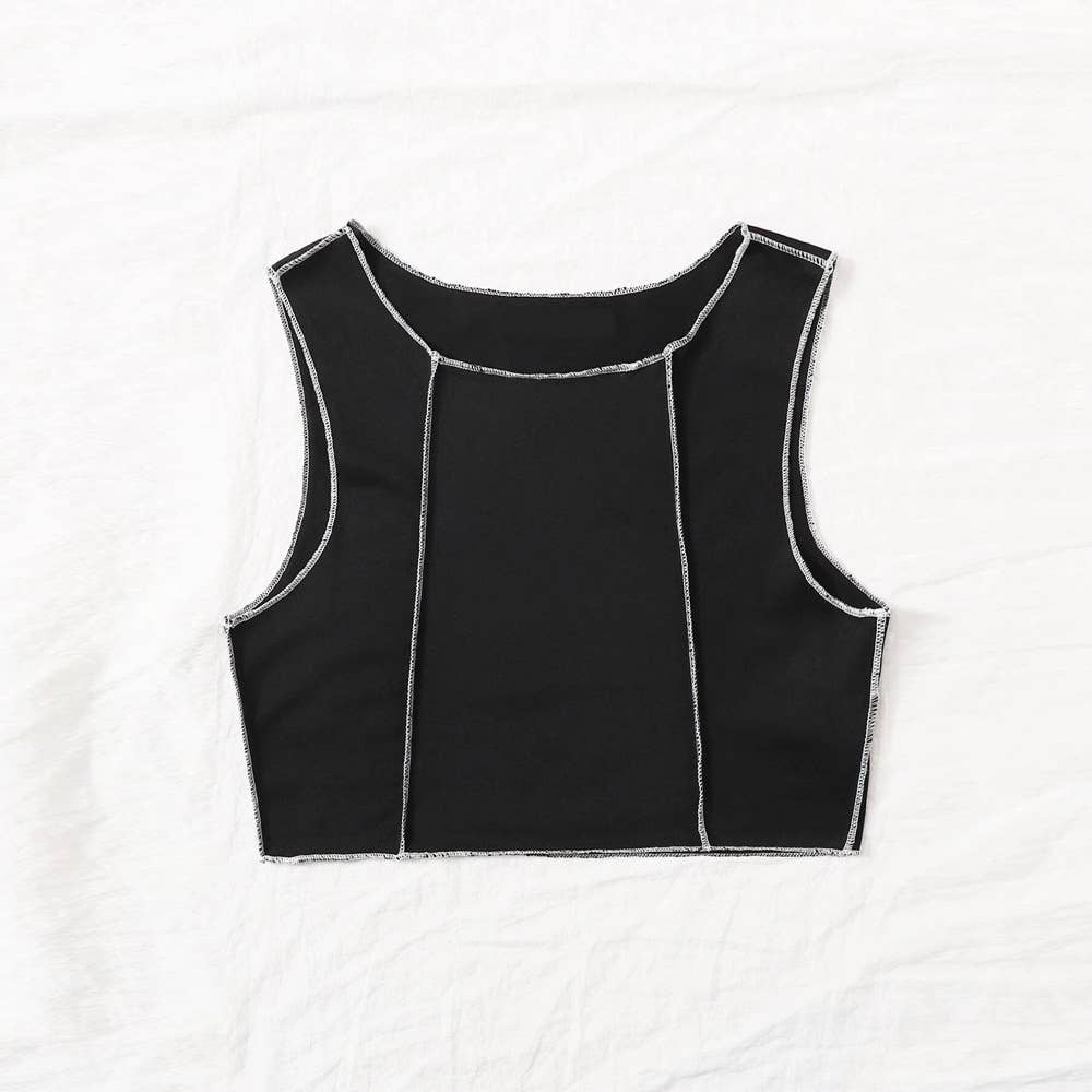 Sexy solid-color slimming umbilical halter strap