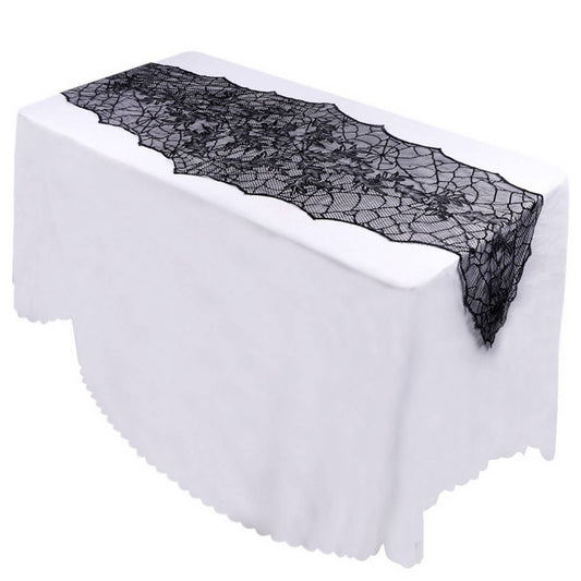 HALLOWEEN BLACK LACE SPIDER WEB WALLPAPER