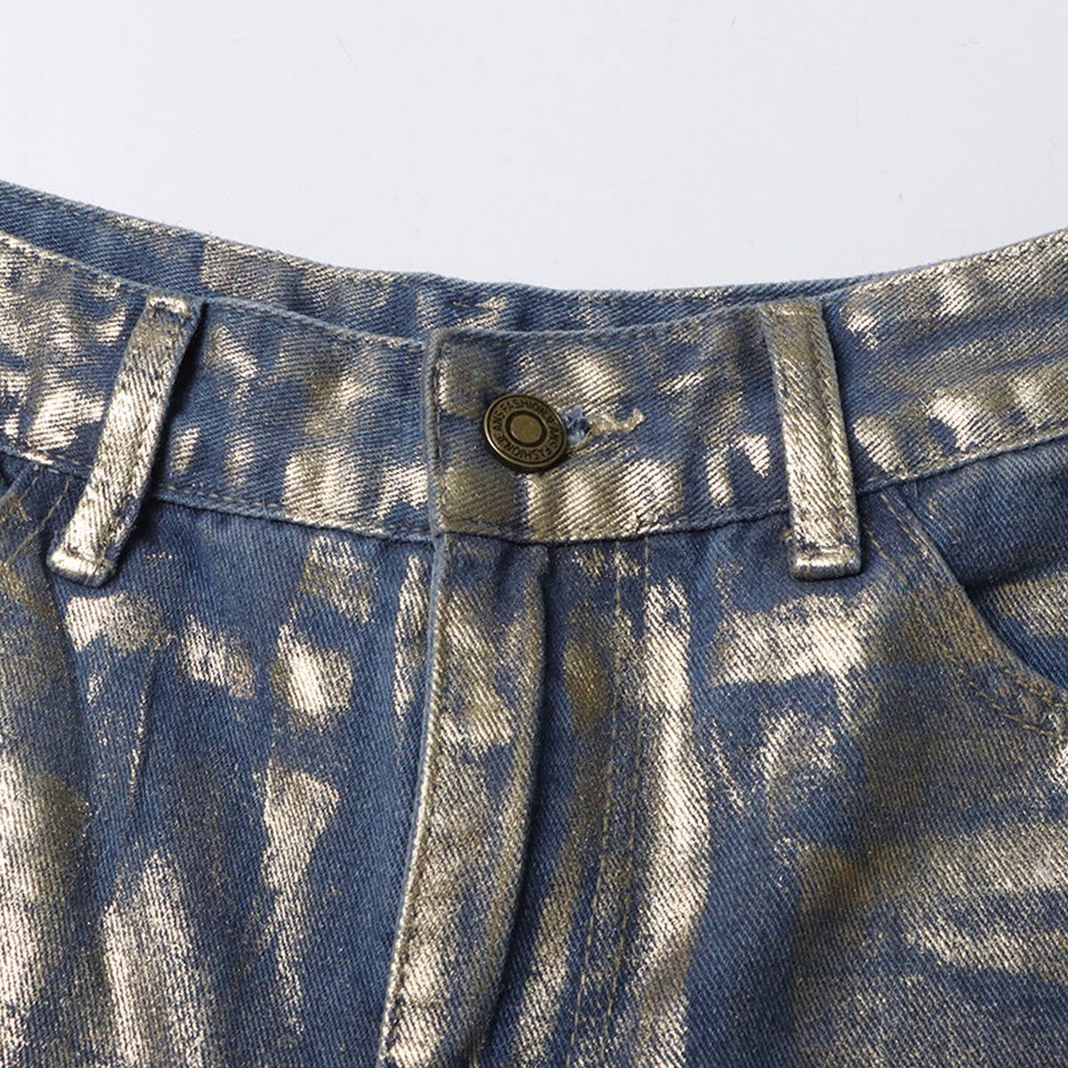 MID RISE STRAIGHT SPRAY PAINTED GRADIENT JEANS