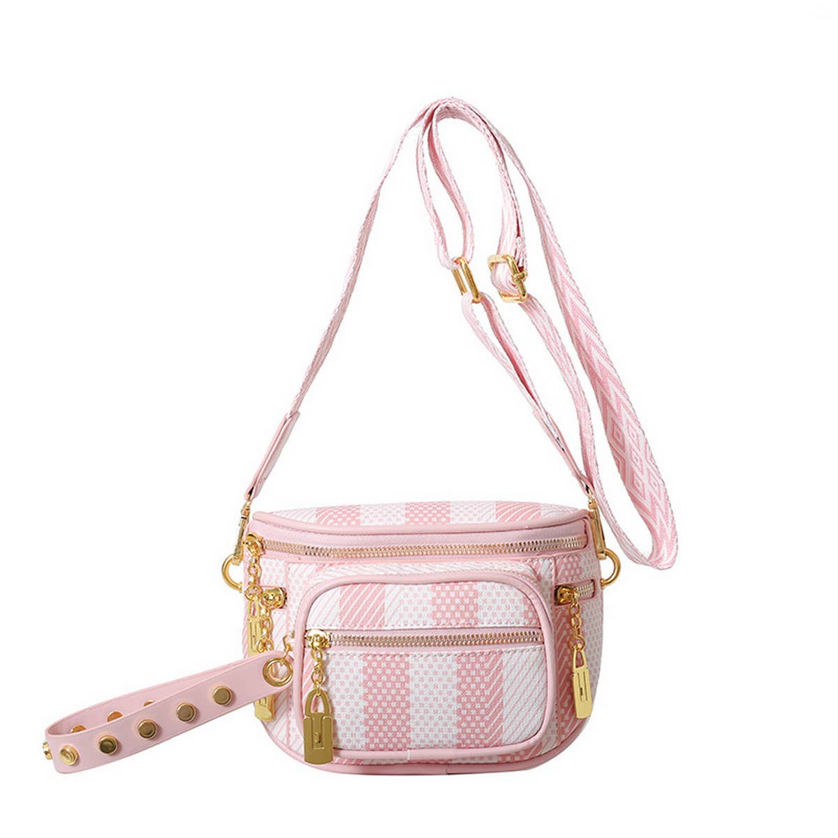 2024 NEW MULTI-LAYER ZIPPER RIBBON CHEST BAG_CWAB2086