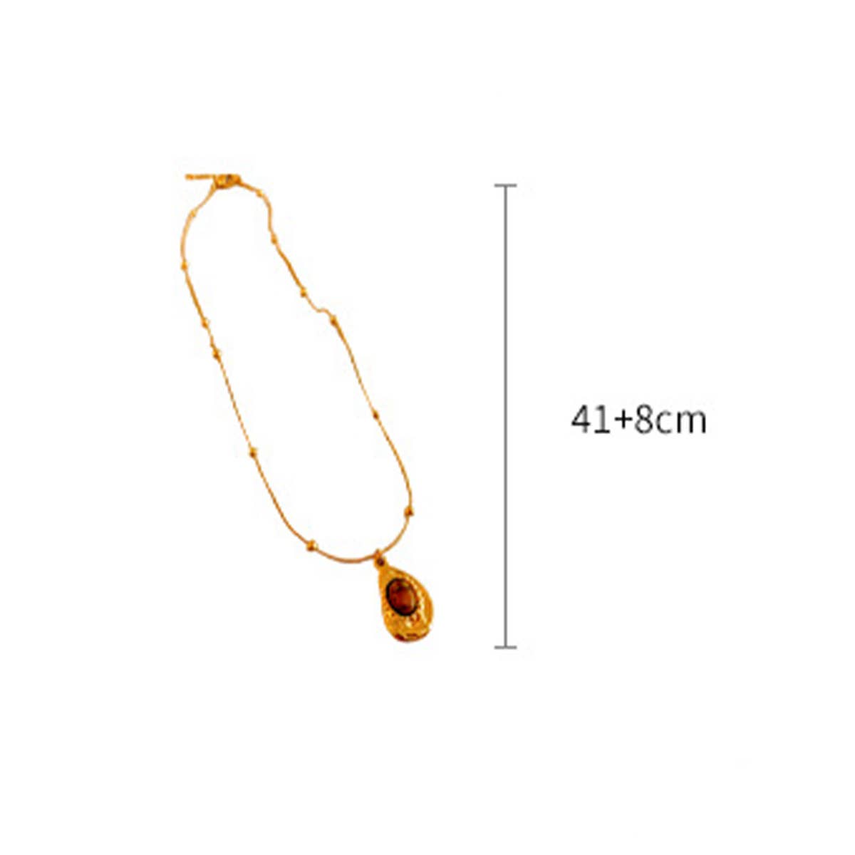 BROWN PENDANT NICHE RETRO NECKLACE_CWAJE2378