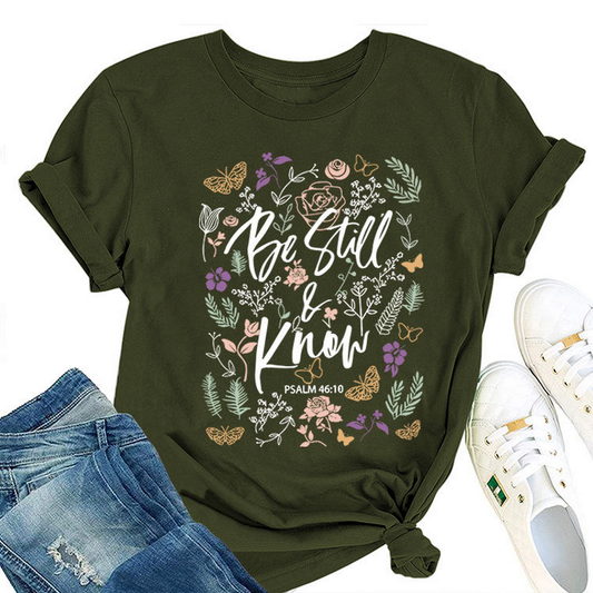 Women??¢s Faith Tee, Be Still and Know_CWTTS1480