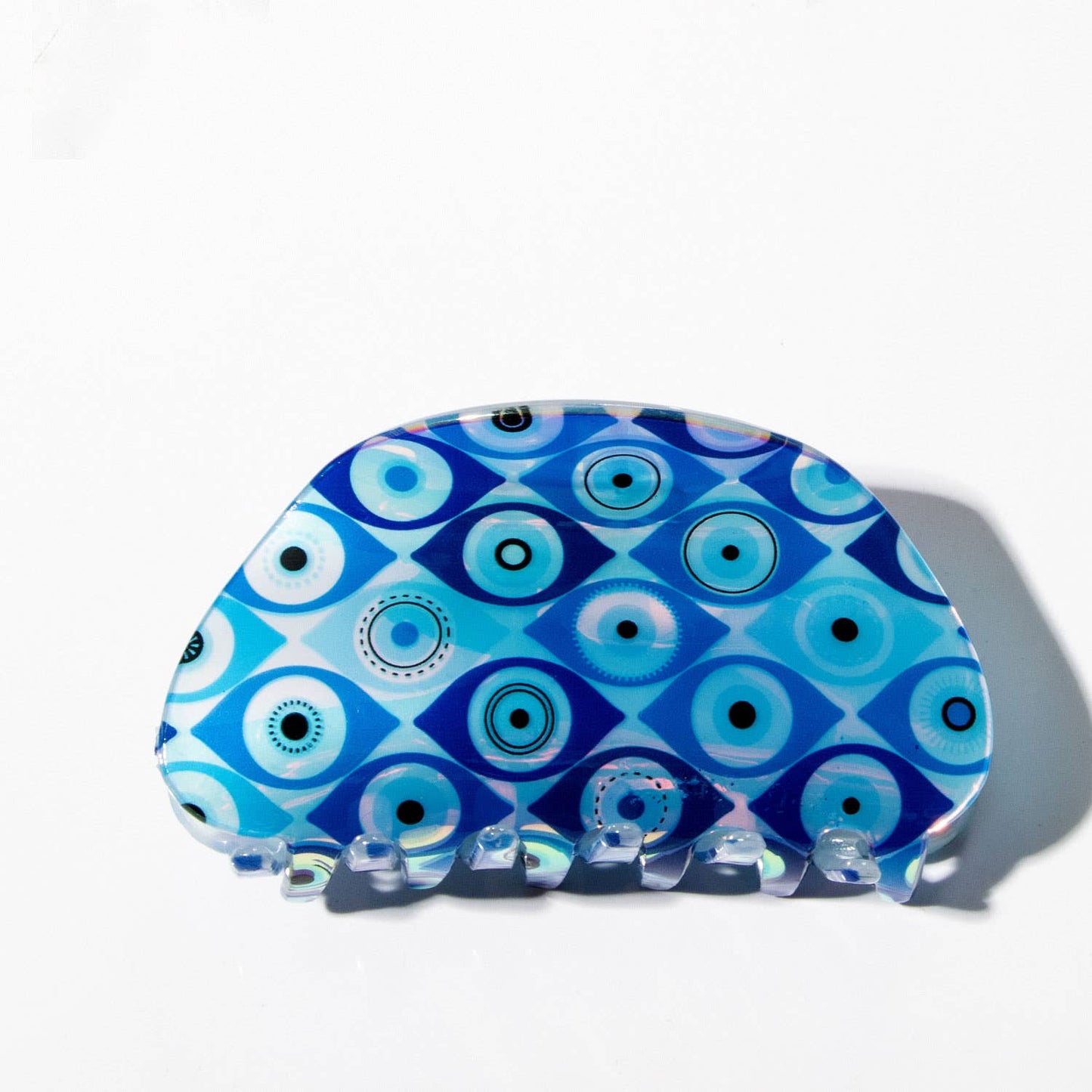 Blue Eye Print Hair Claw - Creative French Style_CWAHA0315