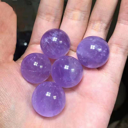 Natural Amethyst Crystal Ball Display