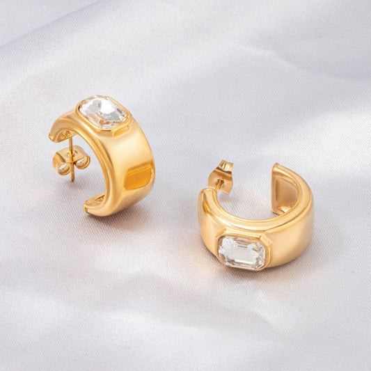 FASHION STAINLESS STEEL EARRINGS WITH ZIRCON_CWMM3647