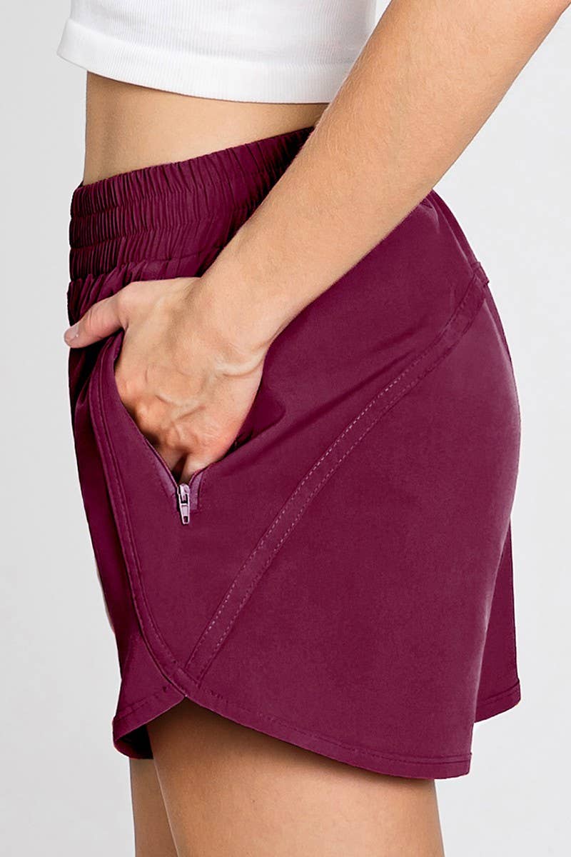 CWBSP152_ZIPPER POCKET DETAILED CASUAL SHORT PANTS