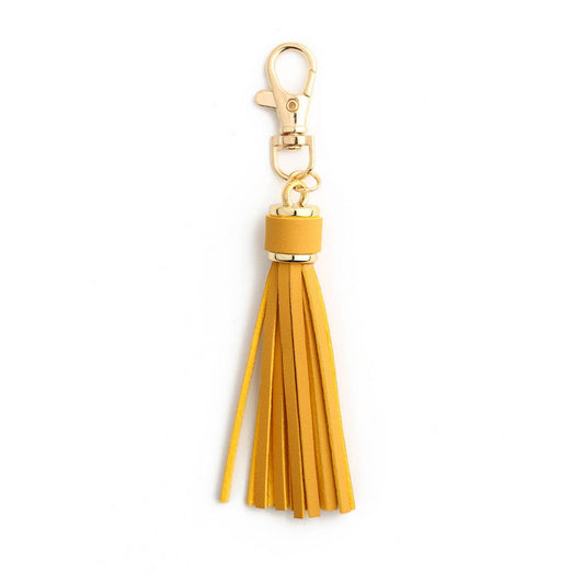 TASSEL LEATHER KEYCHAIN ACCESSORY