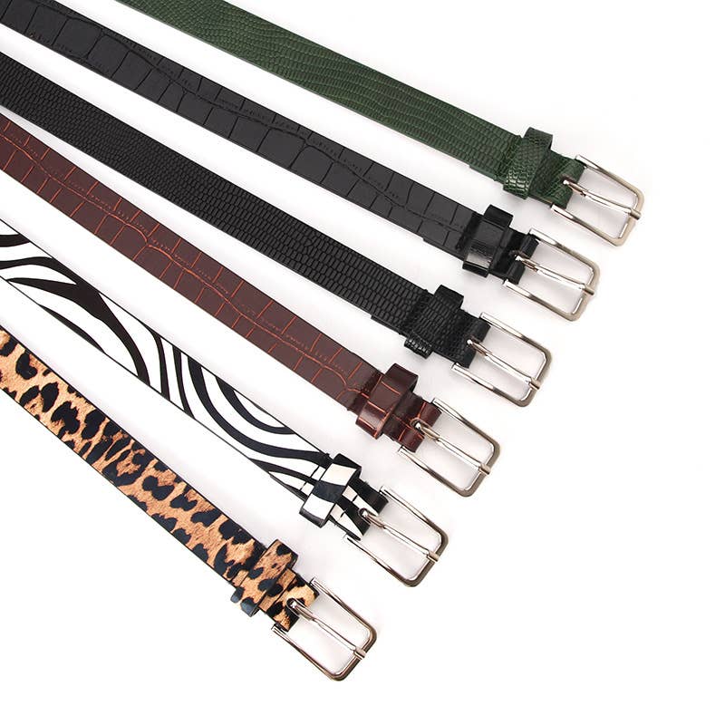 Fashionable individualistic leopard print belt