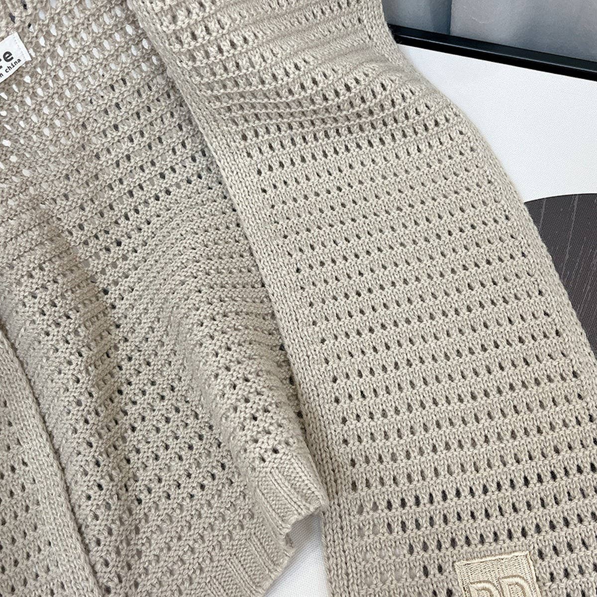 CWASC03123_IVORY KNIT SHAWL CAPE FOR WOMEN