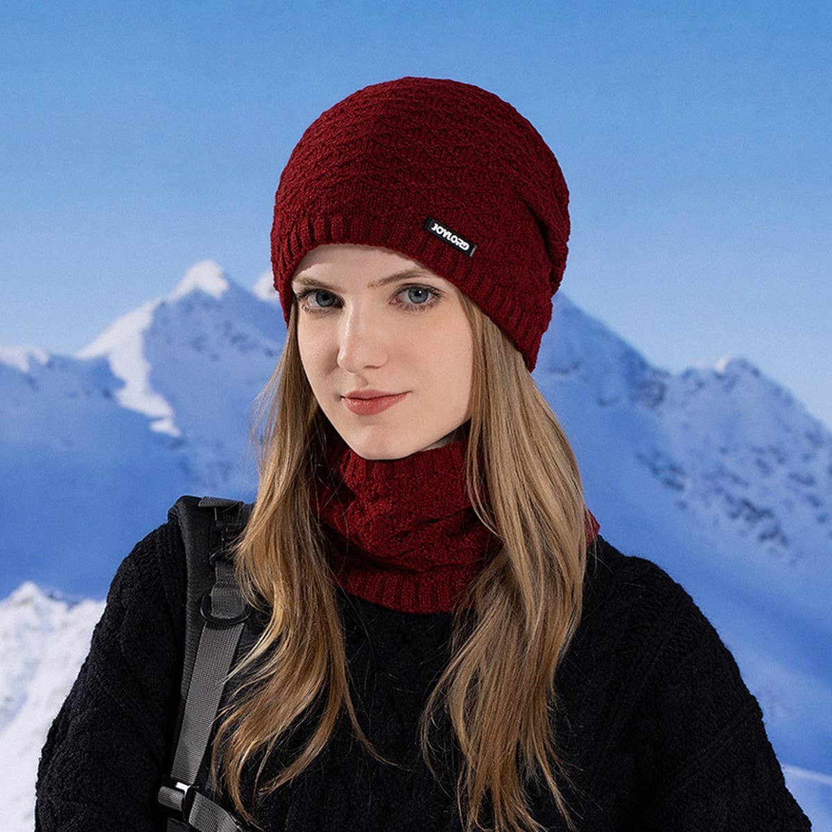 WINTER WARM HAT AND SCARF TWO PIECE SET