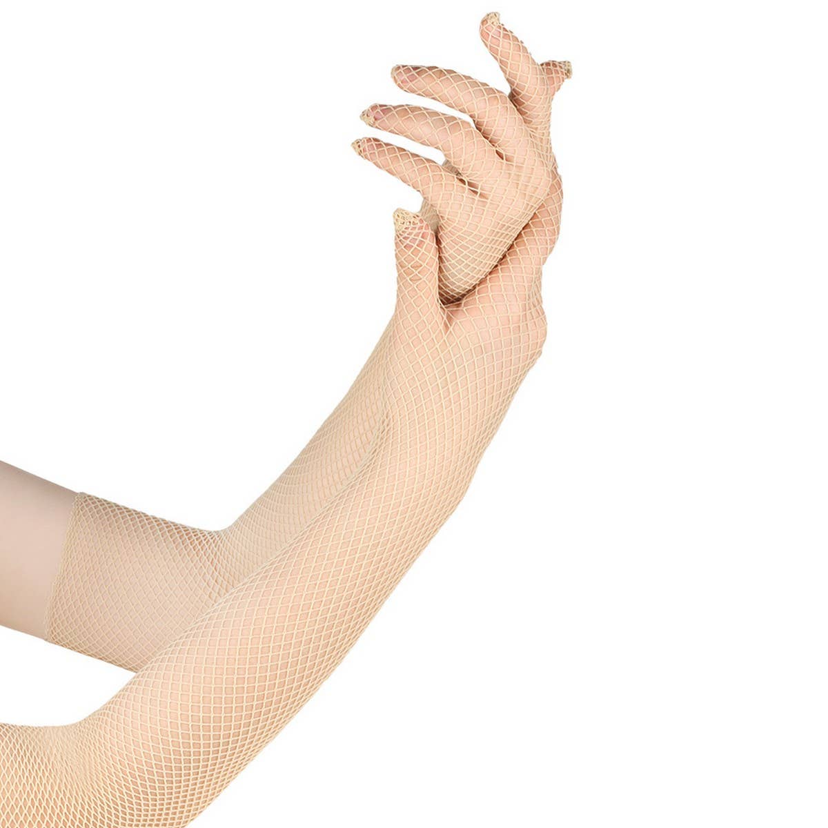 CWMM10080_FISHNET FINGERLESS GLOVES  BRIDAL