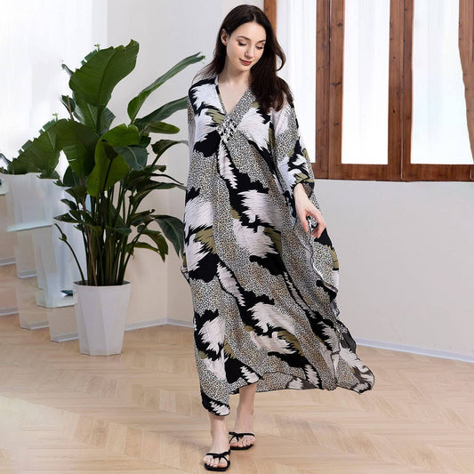 Woven Front Rayon Beach Cover-Up Dress_CWMM6212