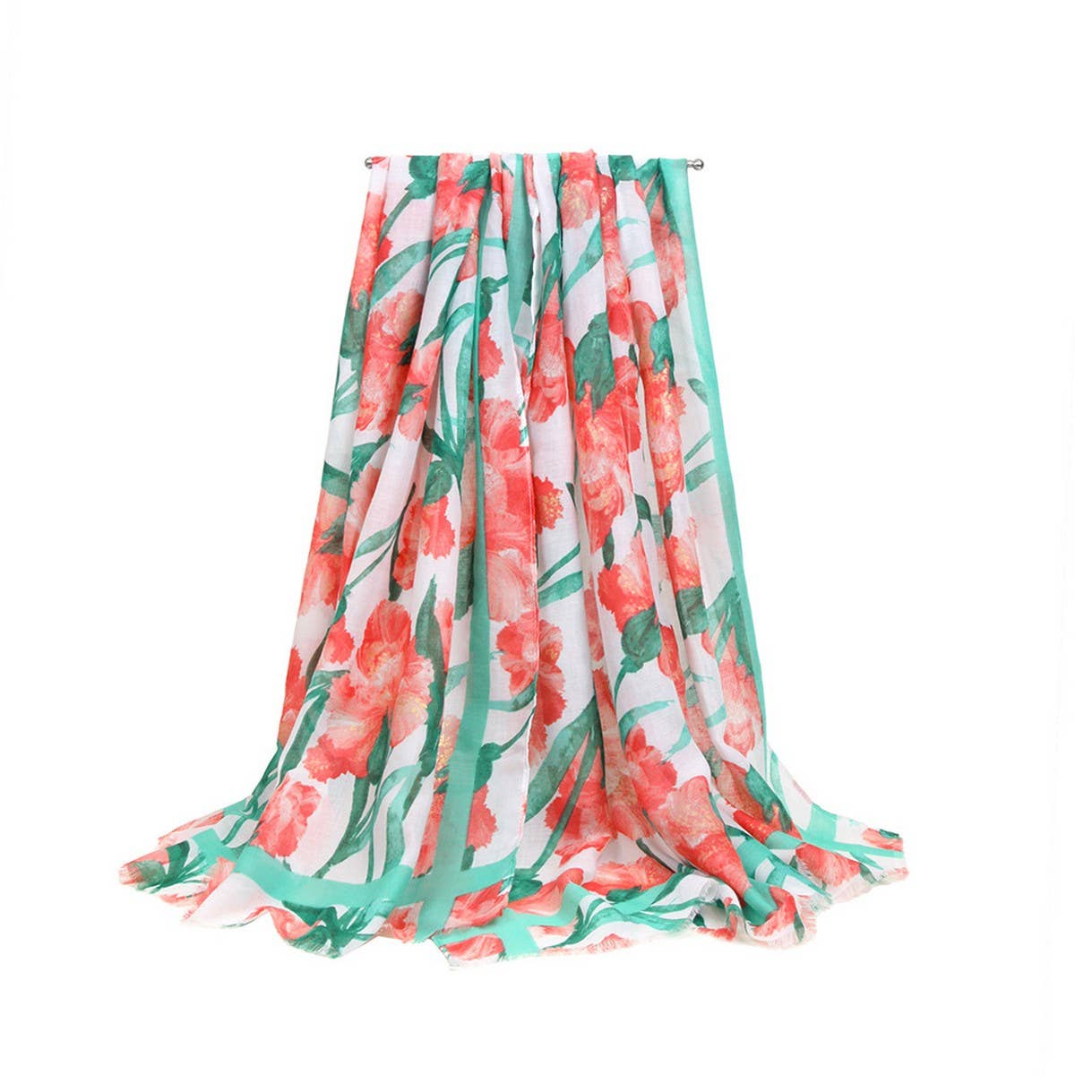 Floral Scarf - Lightweight Beach Wrap for Women
