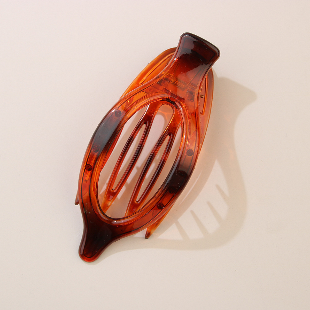 Glossy Matte Oval Hair Clip - Large Duckbill Style