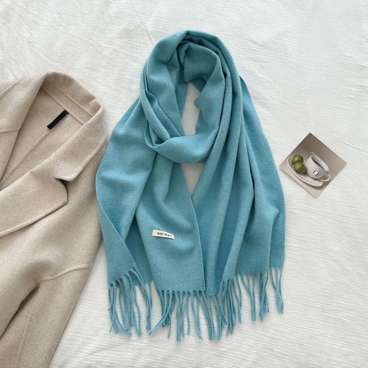 CWASC03137_SOLID WOOL WIDE SCARF WITH TASSELS FOR WOMEN MEN
