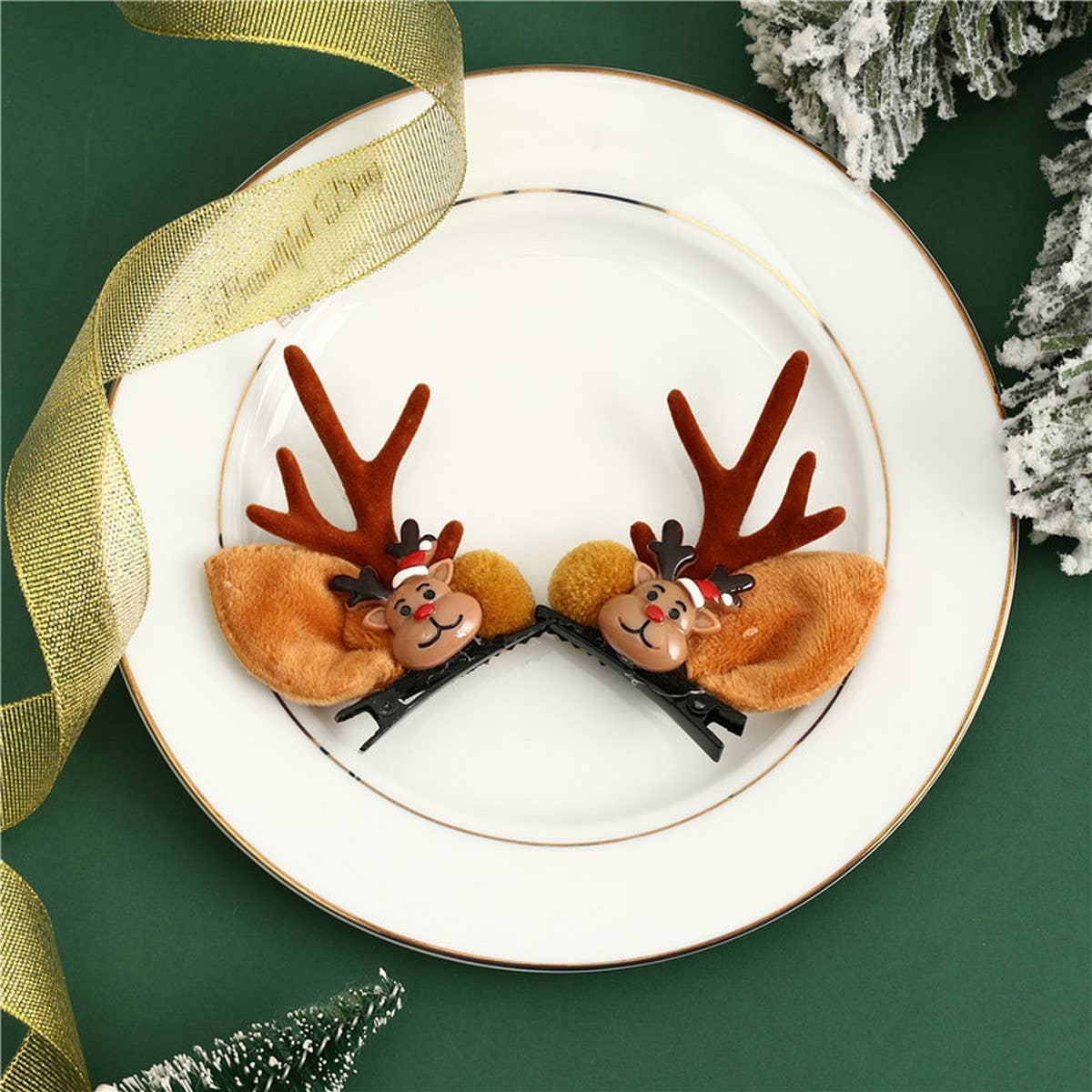 CHRISTMAS CUTE ELK ANTLERS CHILDREN'S HAIRPIN