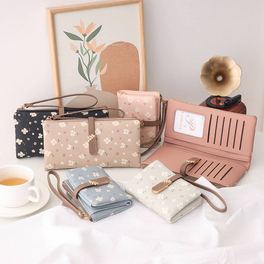 LADIES LONG SMALL FRESH PRINTED BUCKLE WALLET_CWAB2321