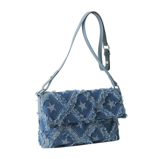 Fashionable diamond-shaped crossbody square bag