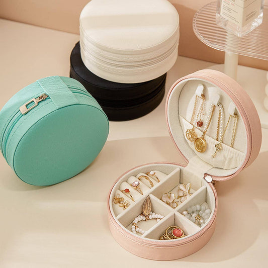 ROUND HIGH-END SIMPLE JEWELRY STORAGE BOX