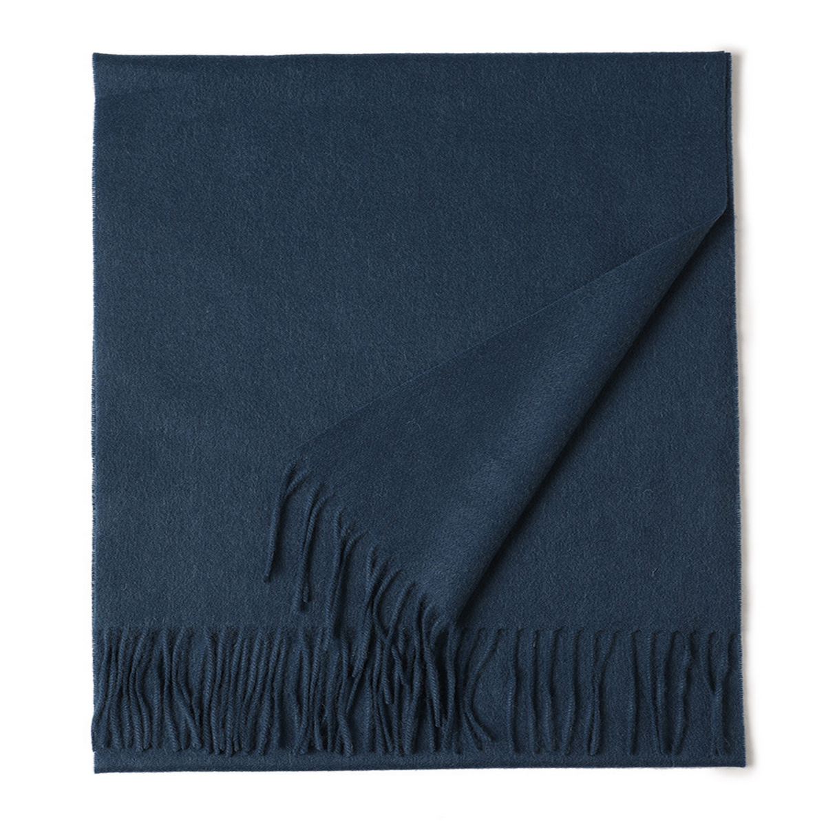 Unisex Wool Scarf ? Soft Solid Color with Tassels