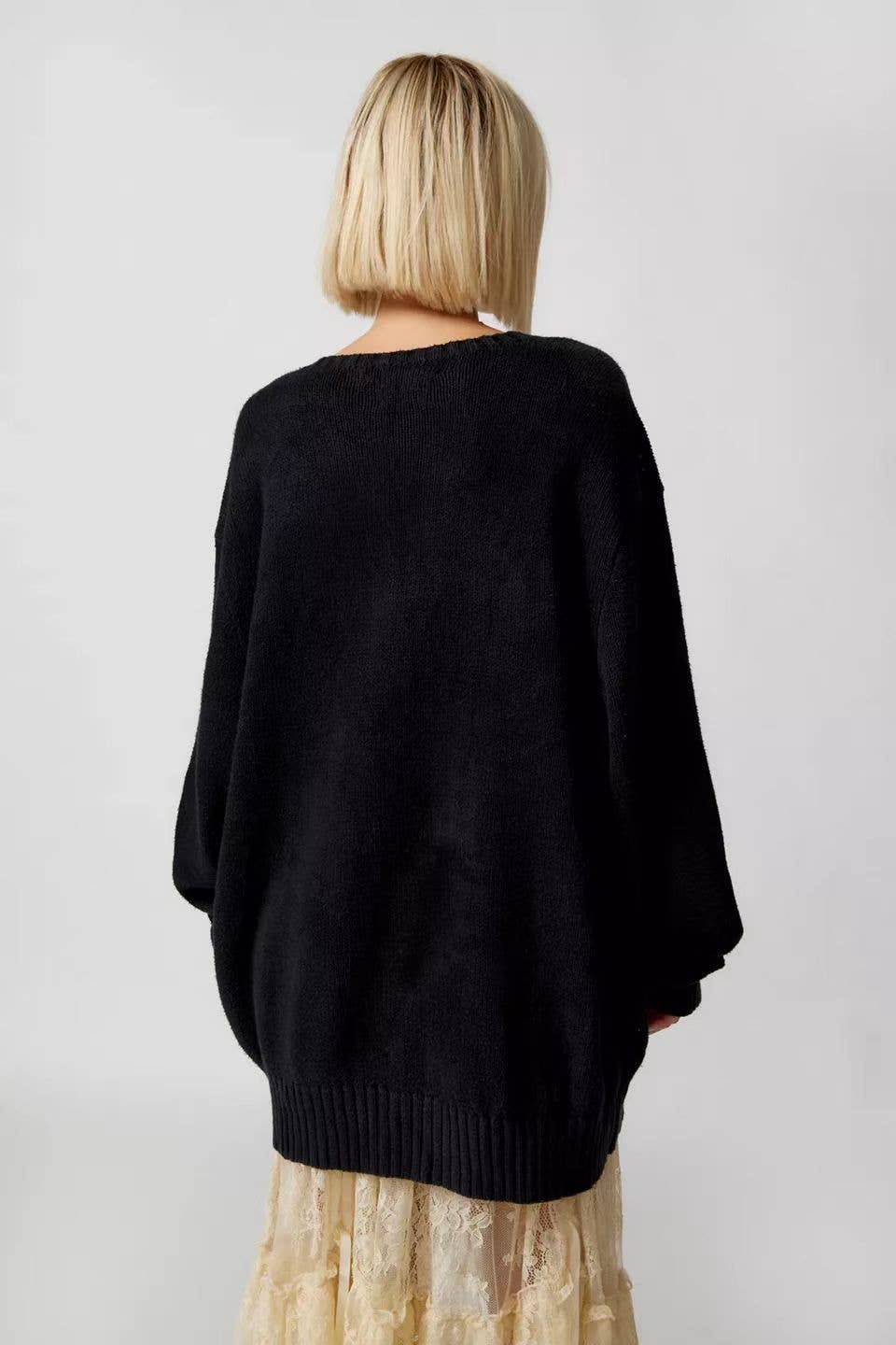 STYLISH EMBROIDERED PULLOVER SWEATER