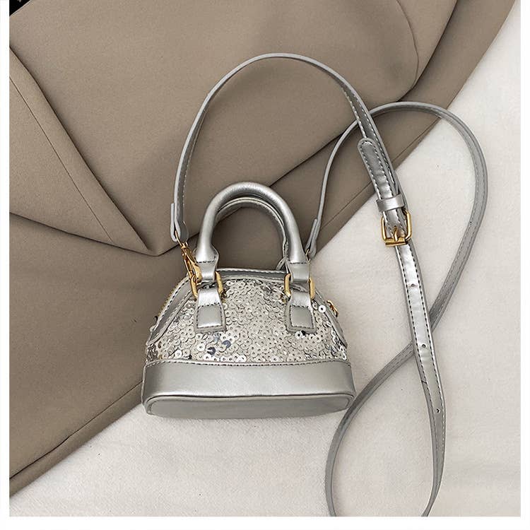 Mini sequin versatile crossbody shell bag