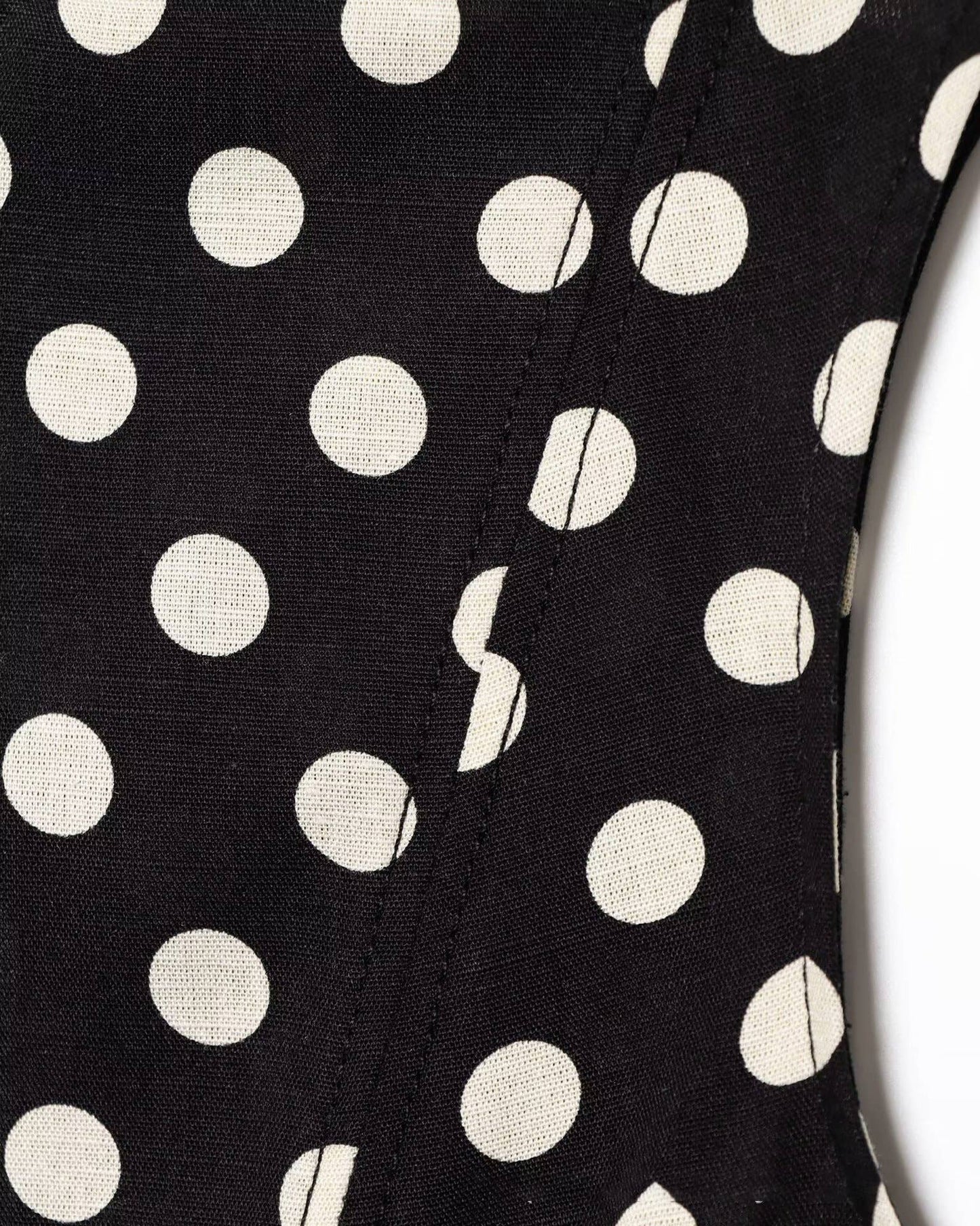 Fashionable commuting polka dot vest dress